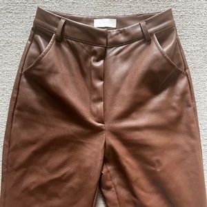 Meshki - Straight Leg Faux Leather Pants (Tyra)